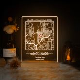 Custom Location Map Acrylic Night Light (MAP06)
