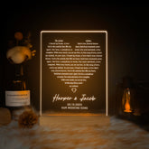Personalized LED Plaque with Names and Lyrics (ANV02)