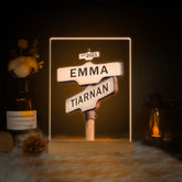 Personalized Street Sign LED Acrylic Night Light (NNV16)