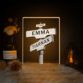 Personalized Street Sign LED Acrylic Night Light (NNV17)