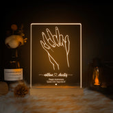 Personalized Holding Hands LED Acrylic Night Light (NNV05)