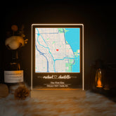 Custom Location Map Acrylic Night Light (MAP15)