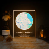 Custom Location Map Acrylic Night Light (MAP16)