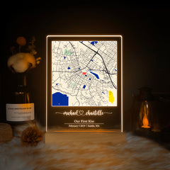 Custom Location Map Acrylic Night Light (MAP18)