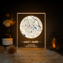 Custom Location Map Acrylic Night Light (MAP19)