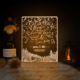 Personalized Night Sky Star Map by Date – Custom Constellation Print & Night Light (STAR01AH)
