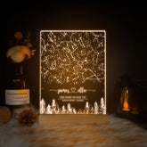 Personalized Night Sky Star Map by Date – Custom Constellation Print & Night Light (STAR01P)