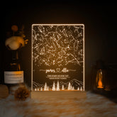 Personalized Night Sky Star Map by Date – Custom Constellation Print & Night Light (STAR01Q)