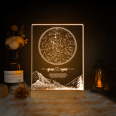 Personalized Night Sky Star Map by Date – Custom Constellation Print & Night Light (STAR01T)