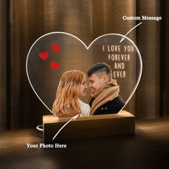 Personalized Heart-Shaped Photo Lamp (HEART07)