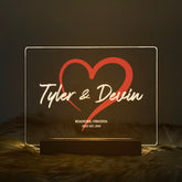 Personalized Couple Name LED Acrylic Night Light (NNV03)