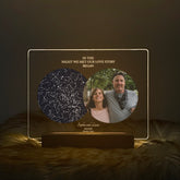 Personalized Night Sky Star Map by Date – Custom Constellation Print & Night Light (STAR01B)