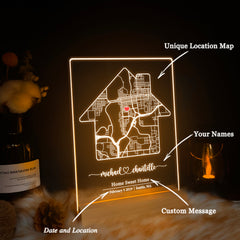 Custom Location Map Acrylic Night Light (MAP04)