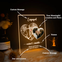 Custom Location Map and Photo Night Light (MAP05)