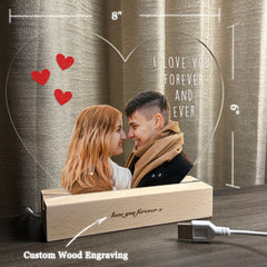 Personalized Heart-Shaped Photo Lamp (HEART07)