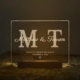 Personalized Initials LED Acrylic Night Light (NNV07)