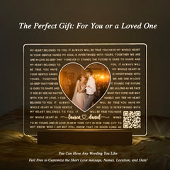 Personalized Photo LED Plaque with Names and Lyrics (ANV01)