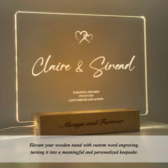 Personalized Couple Name LED Acrylic Night Light (NNV02)