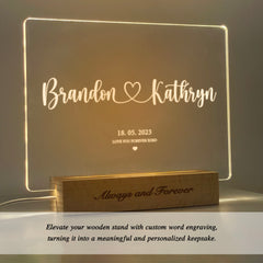 Personalized Couple Name LED Acrylic Night Light (NNV01)