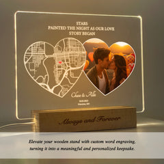 Custom Location Map and Photo Night Light (MAP11)