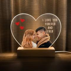 Personalized Heart-Shaped Photo Lamp (HEART07)
