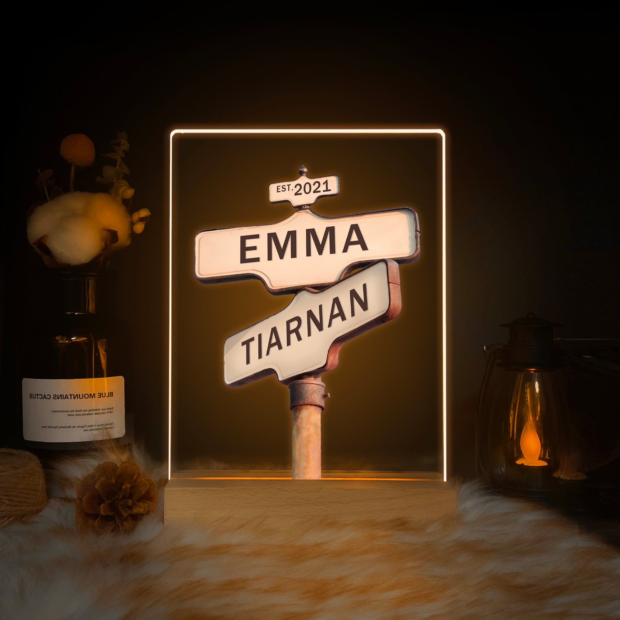 Personalized Street Sign LED Acrylic Night Light (NNV16)