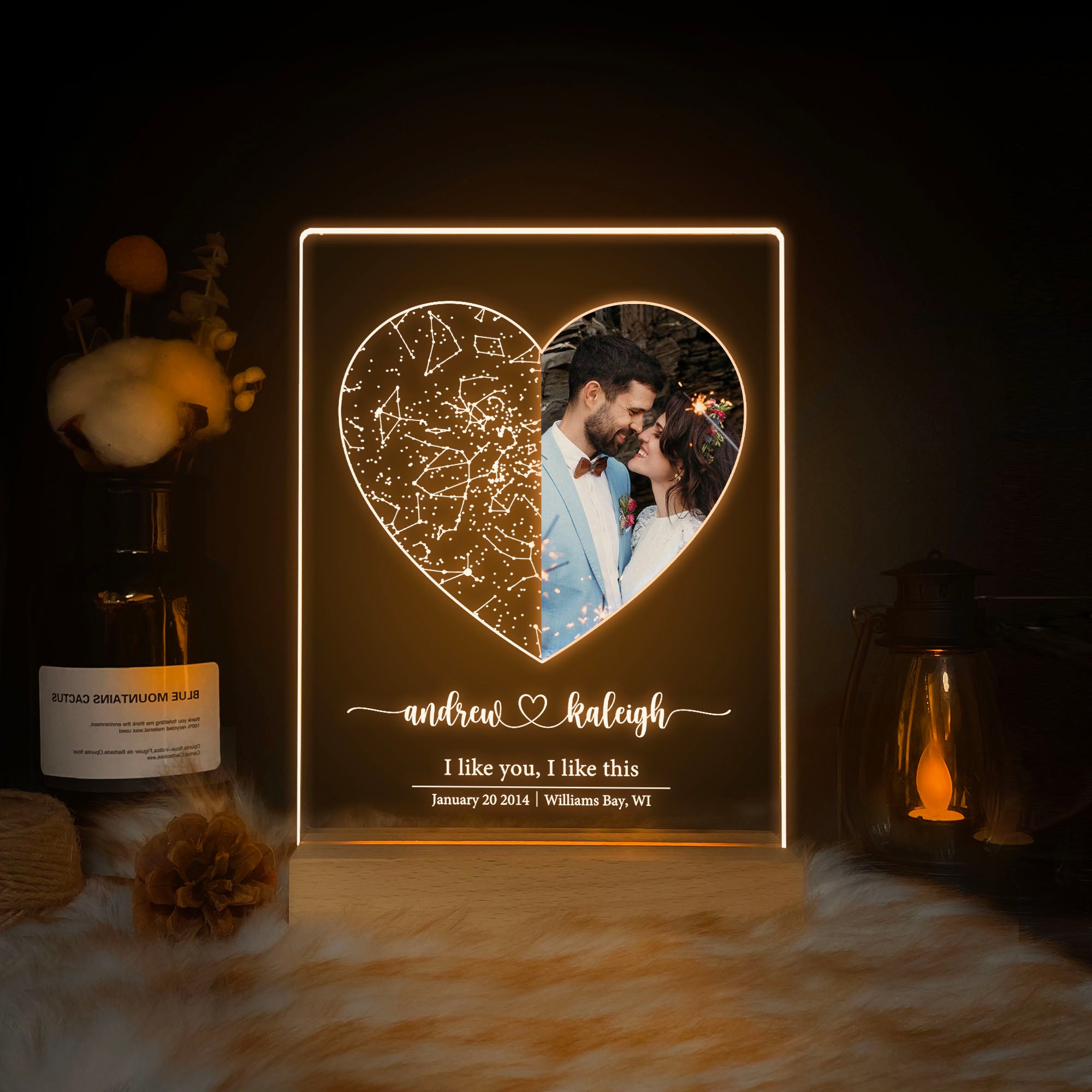 Personalized Star Map and Photo Light (STAR01N)