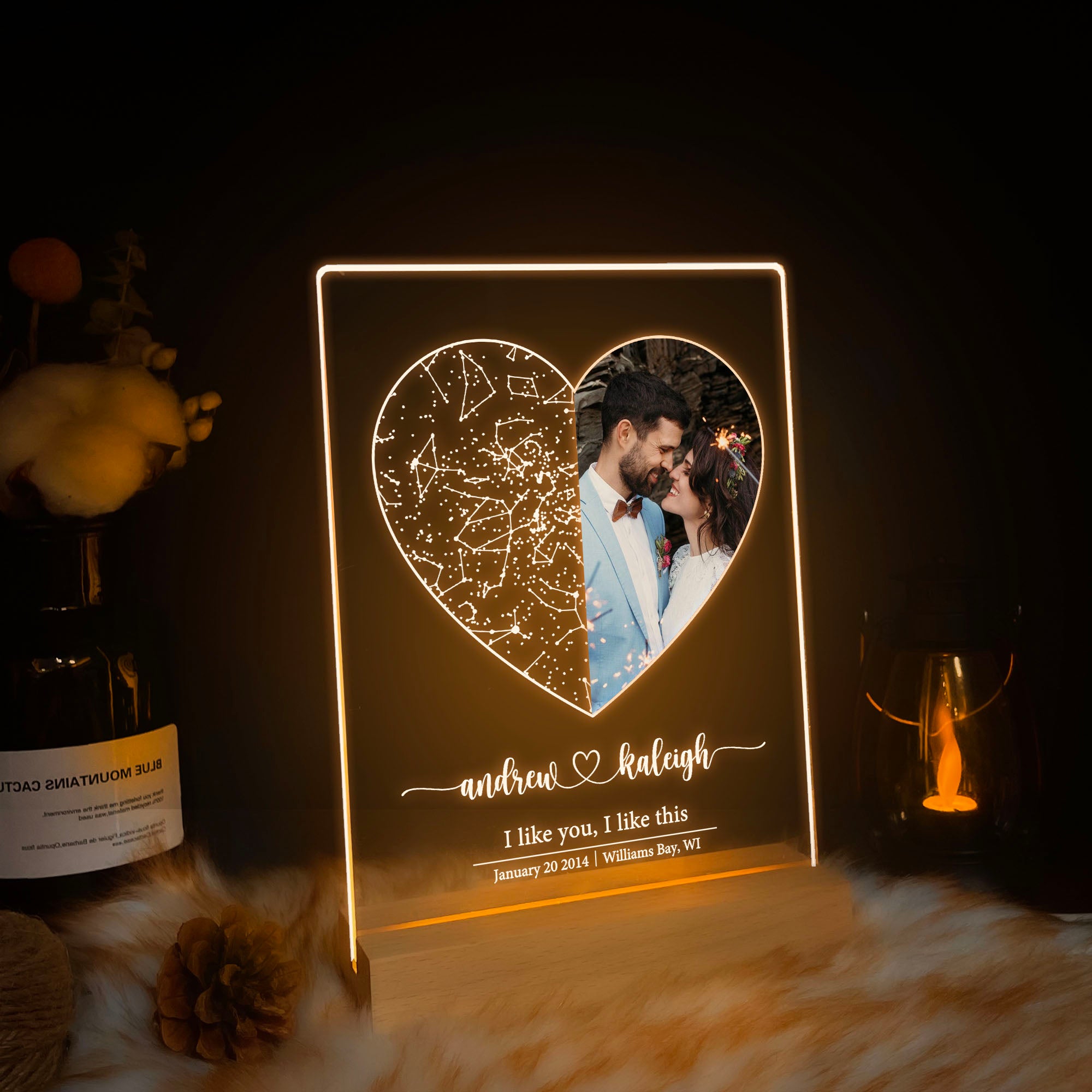 Personalized Star Map and Photo Light (STAR01N)