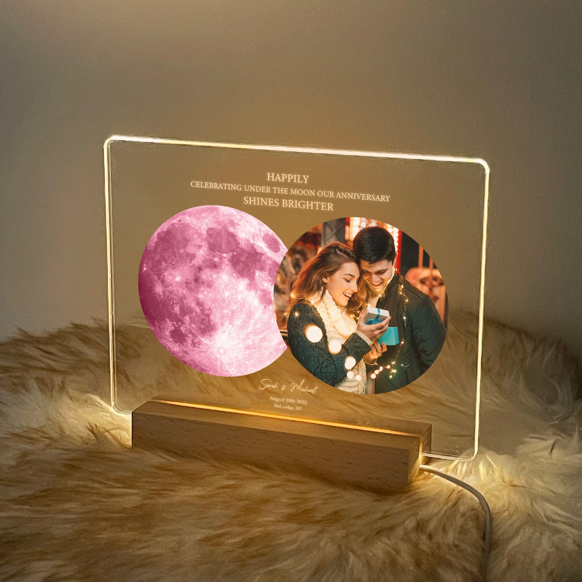 Personalized Moon Phase and Photo Light (3MV06)