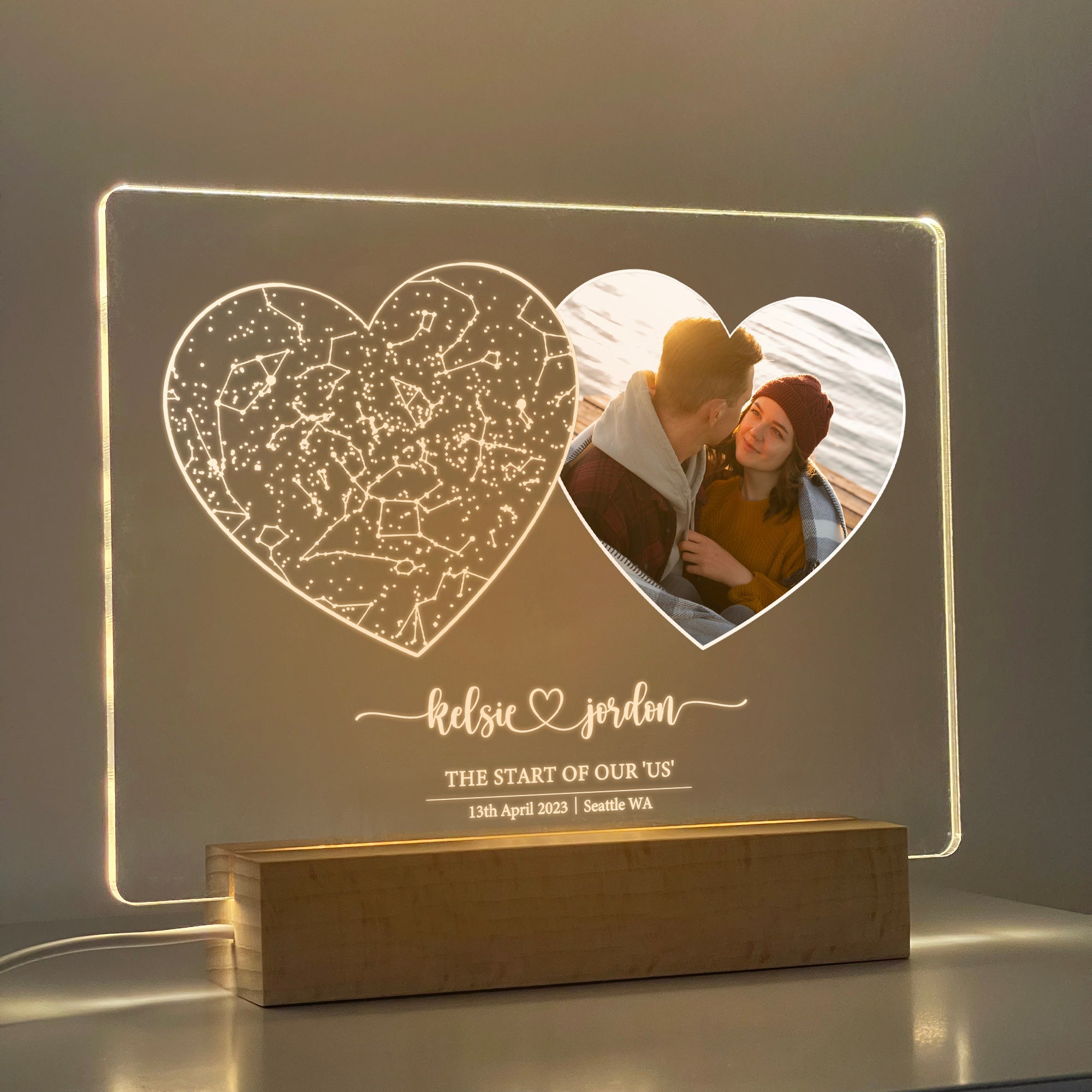 Personalized Star Map and Photo Light (STAR01V)