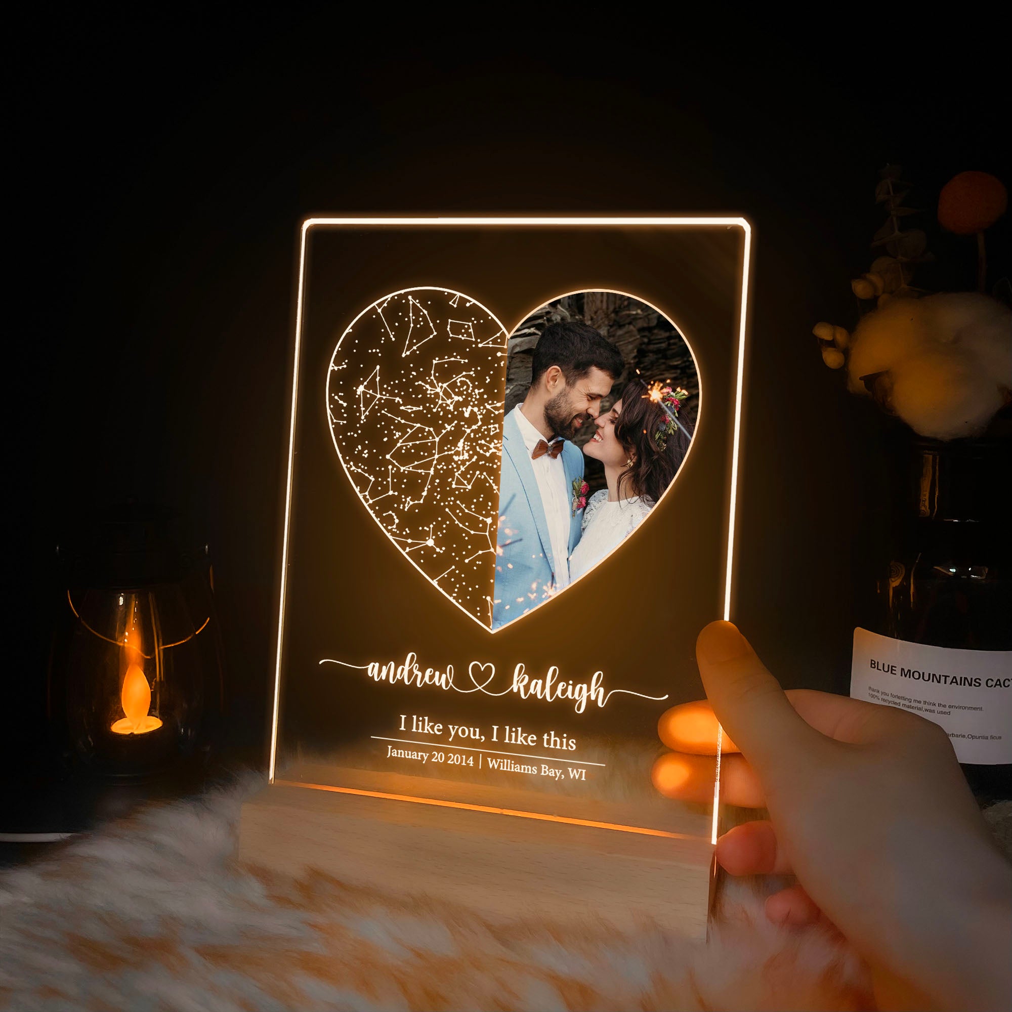 Personalized Star Map and Photo Light (STAR01N)