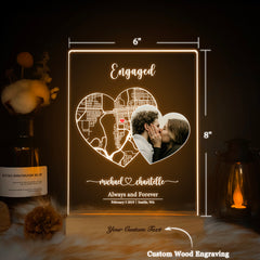 Custom Location Map and Photo Night Light (MAP05)