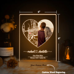 Custom Location Map and Photo Night Light (MAP07)