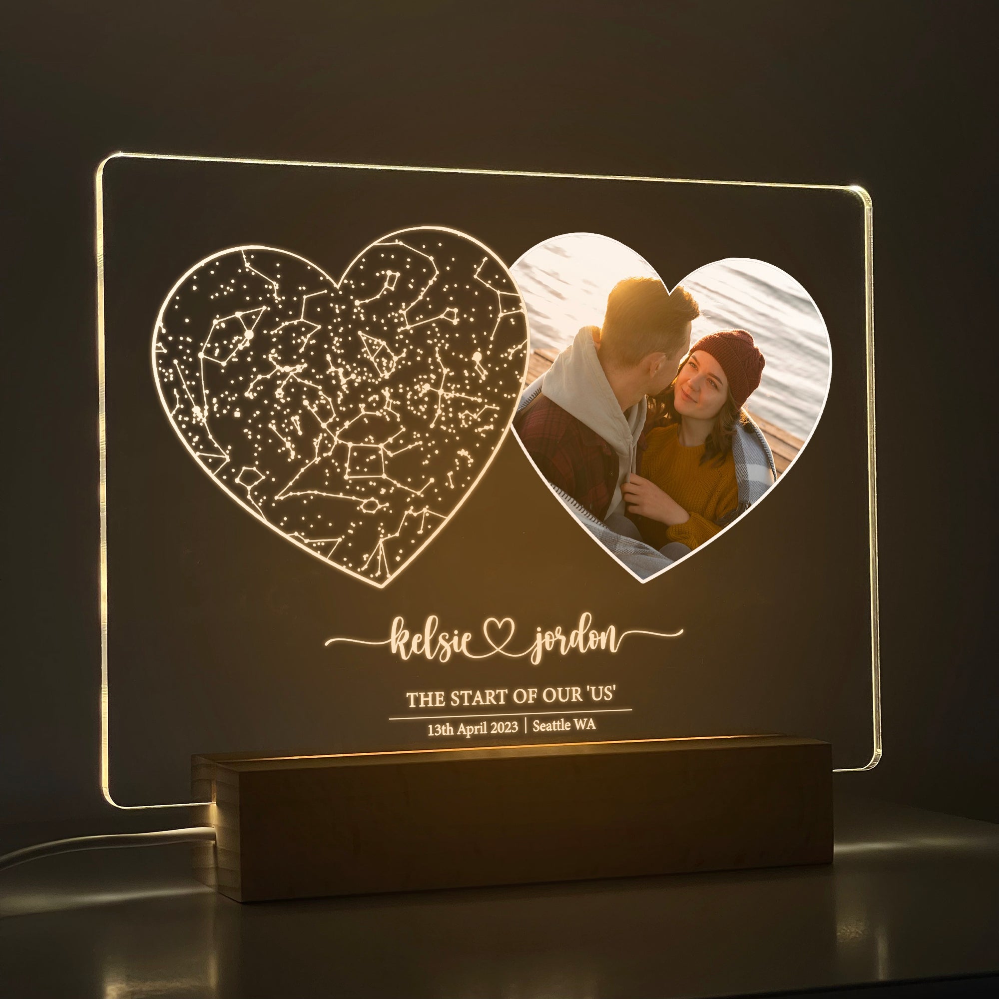 Personalized Star Map and Photo Light (STAR01V)