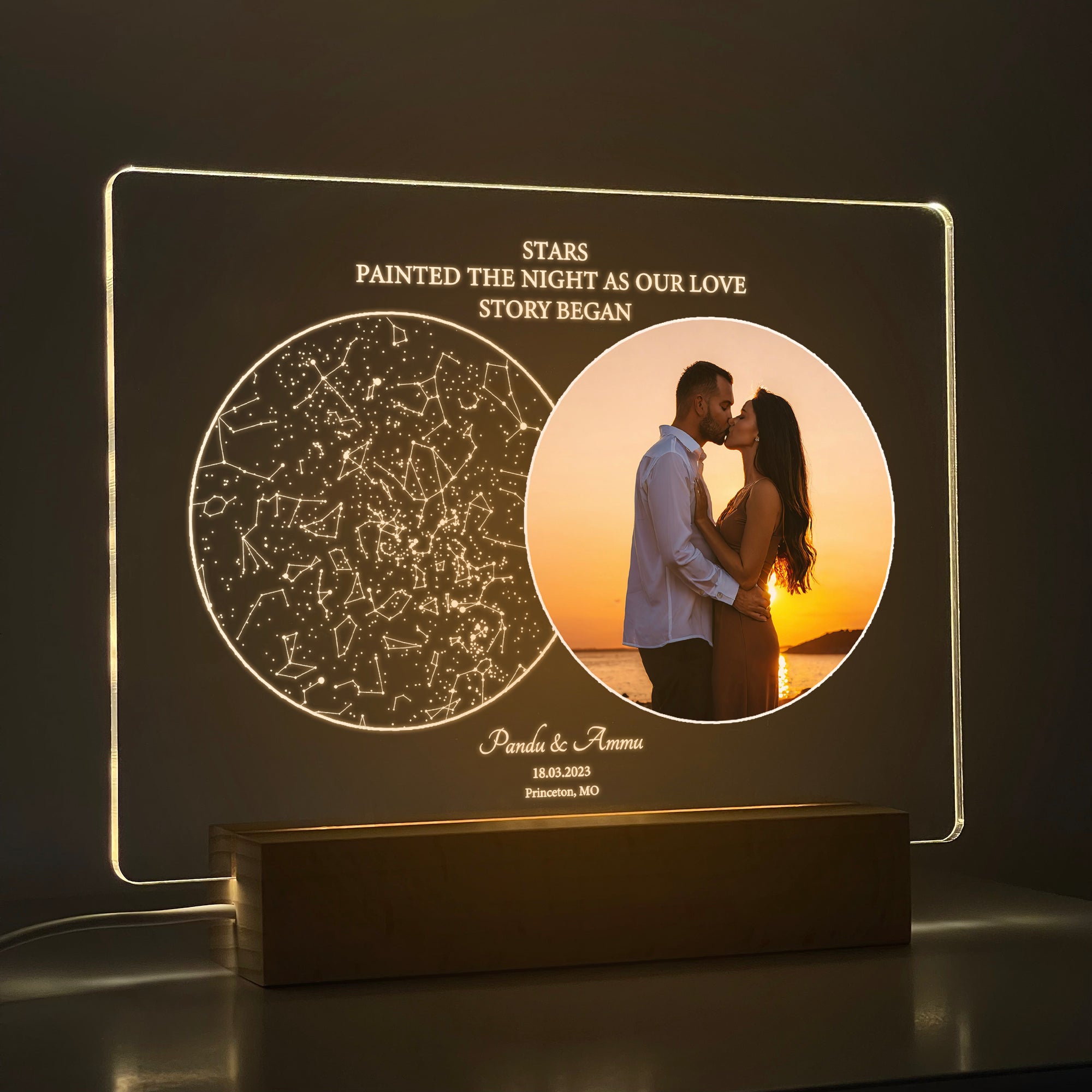 Personalized Star Map and Photo Light (STAR01W)