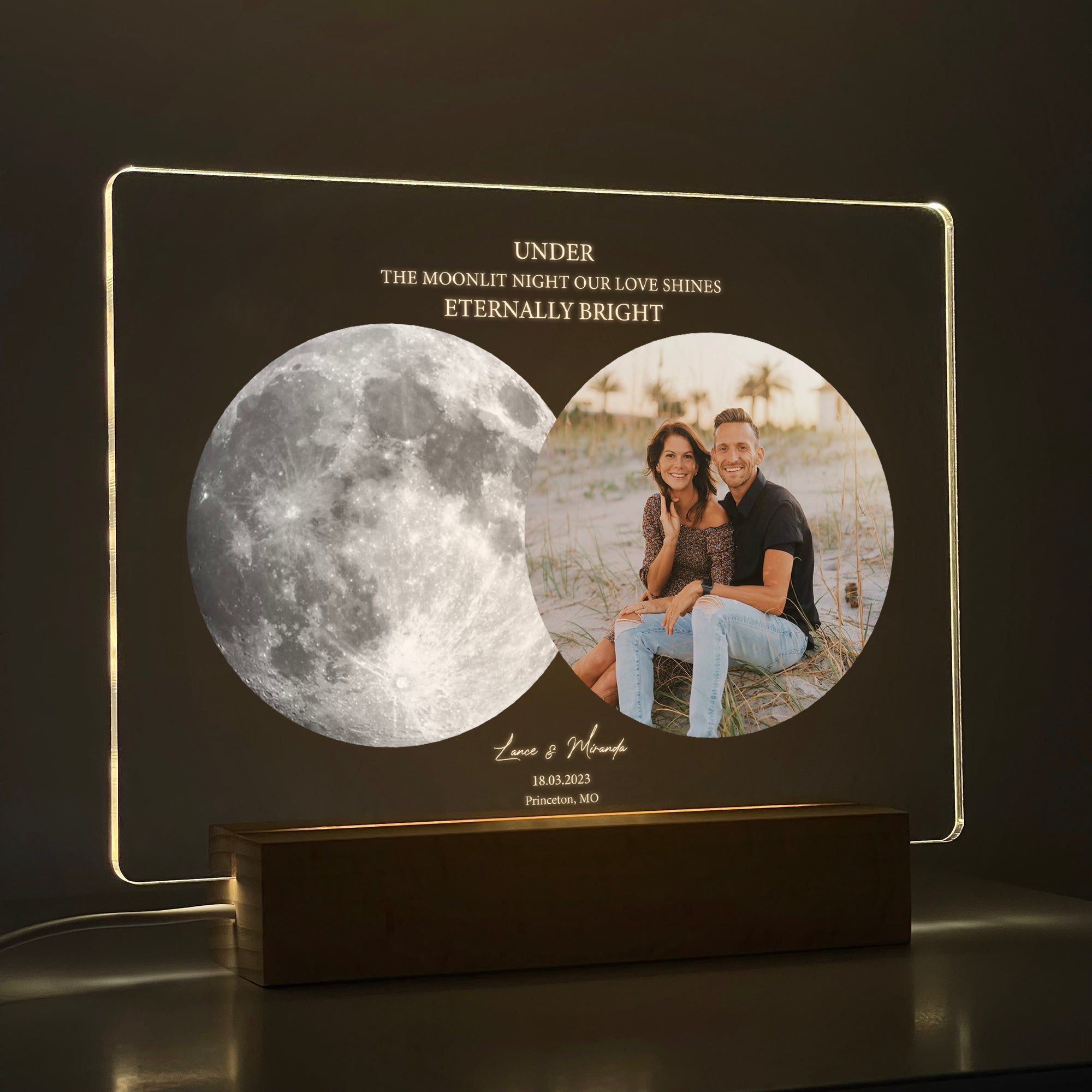 Personalized Moon Phase and Photo Light (3MV01)