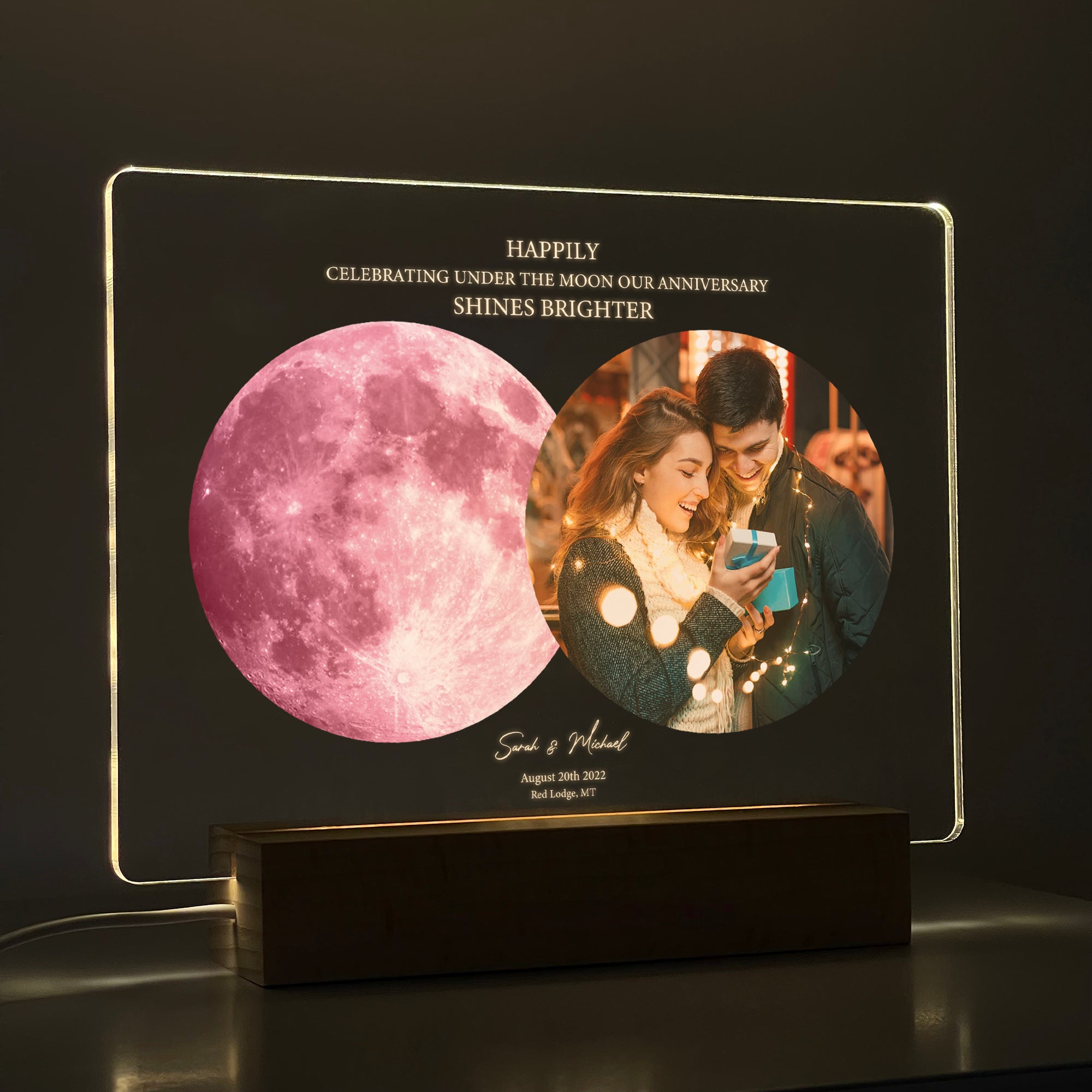 Personalized Moon Phase and Photo Light (3MV06)