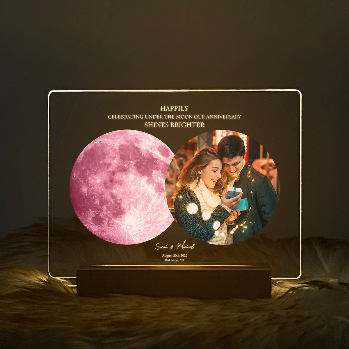 Personalized Moon Phase and Photo Light (3MV06)