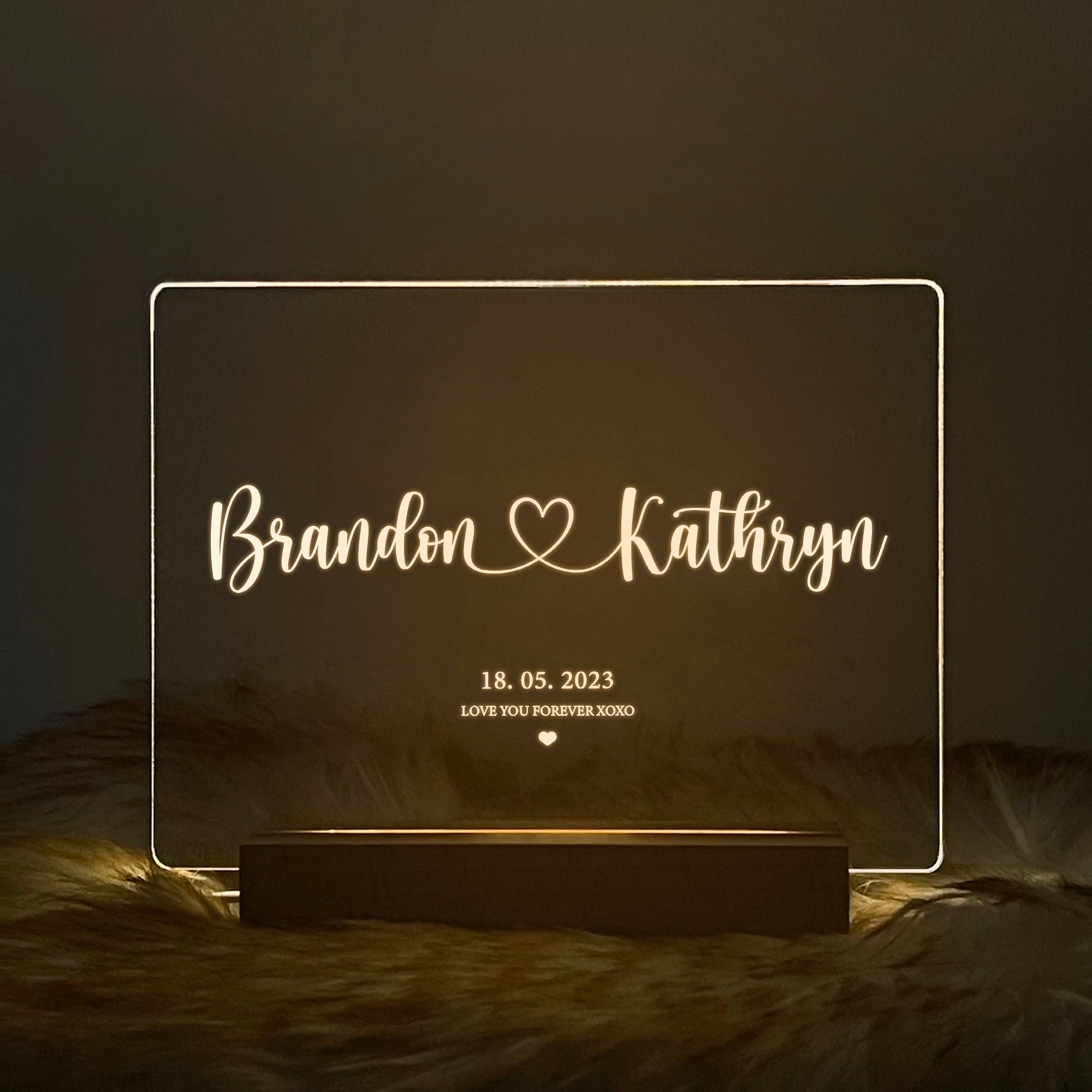 Personalized Couple Name LED Acrylic Night Light (NNV01)