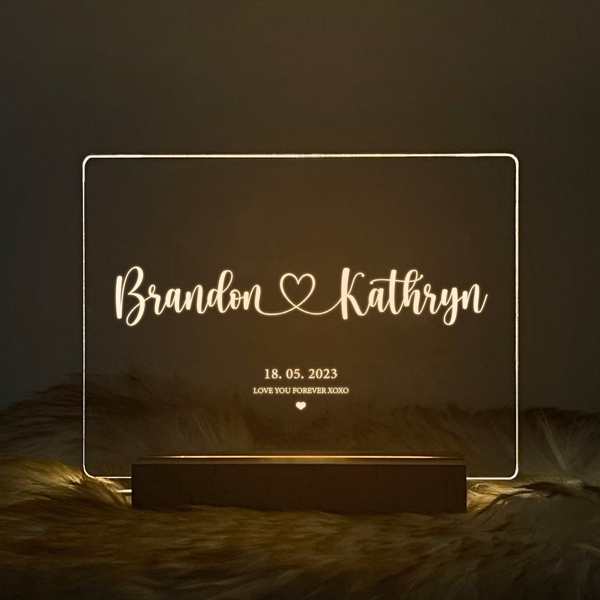 Personalized Couple Name LED Acrylic Night Light (NNV01)