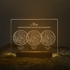 Personalized Night Sky Star Map by Date – Custom Constellation Print & Night Light (STAR01E)