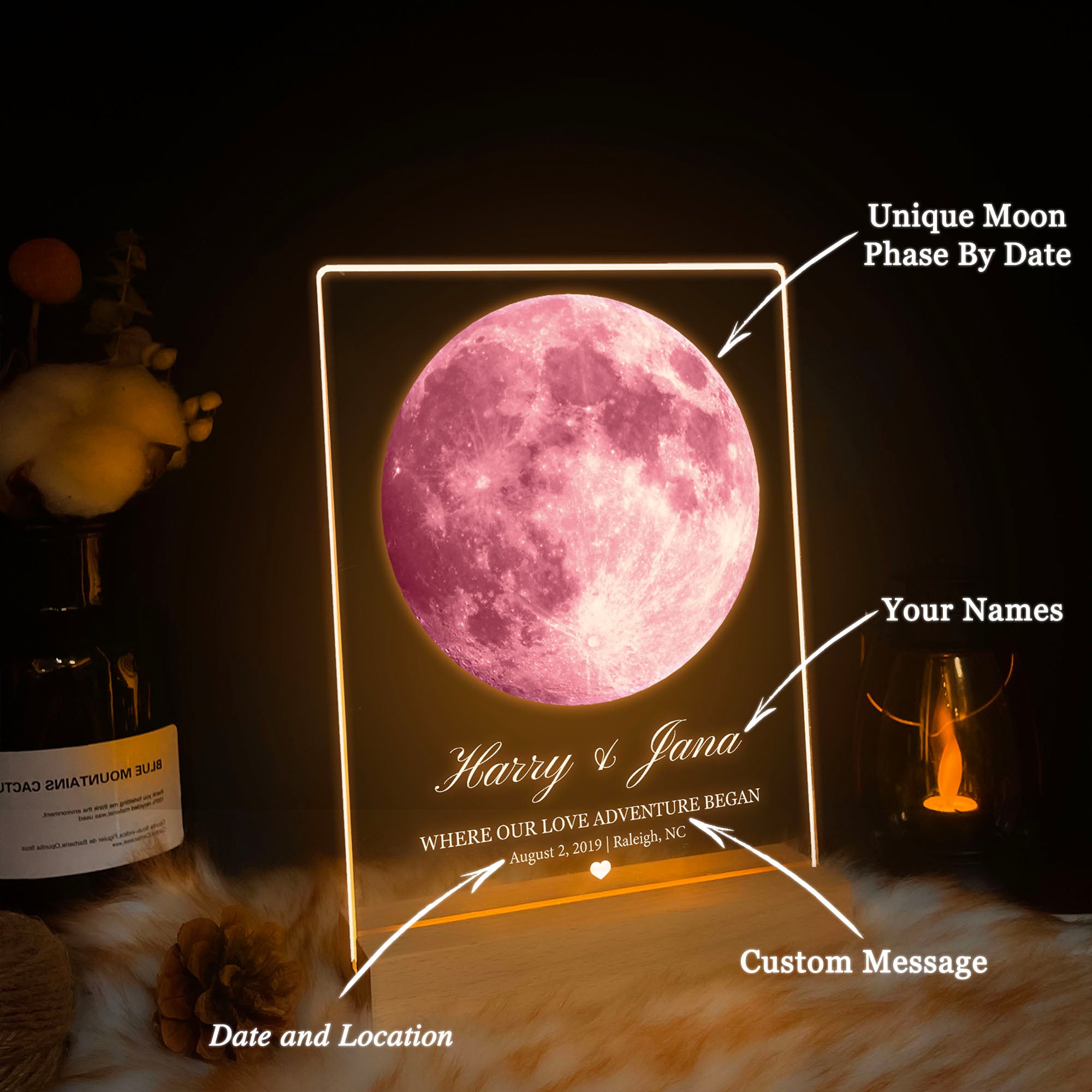 Personalized Moon Phase Light (3MV04)