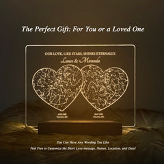 Personalized Night Sky Star Map by Date – Custom Constellation Print & Night Light (STAR01J)