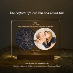 Personalized Night Sky Star Map by Date – Custom Constellation Print & Night Light (STAR01C)