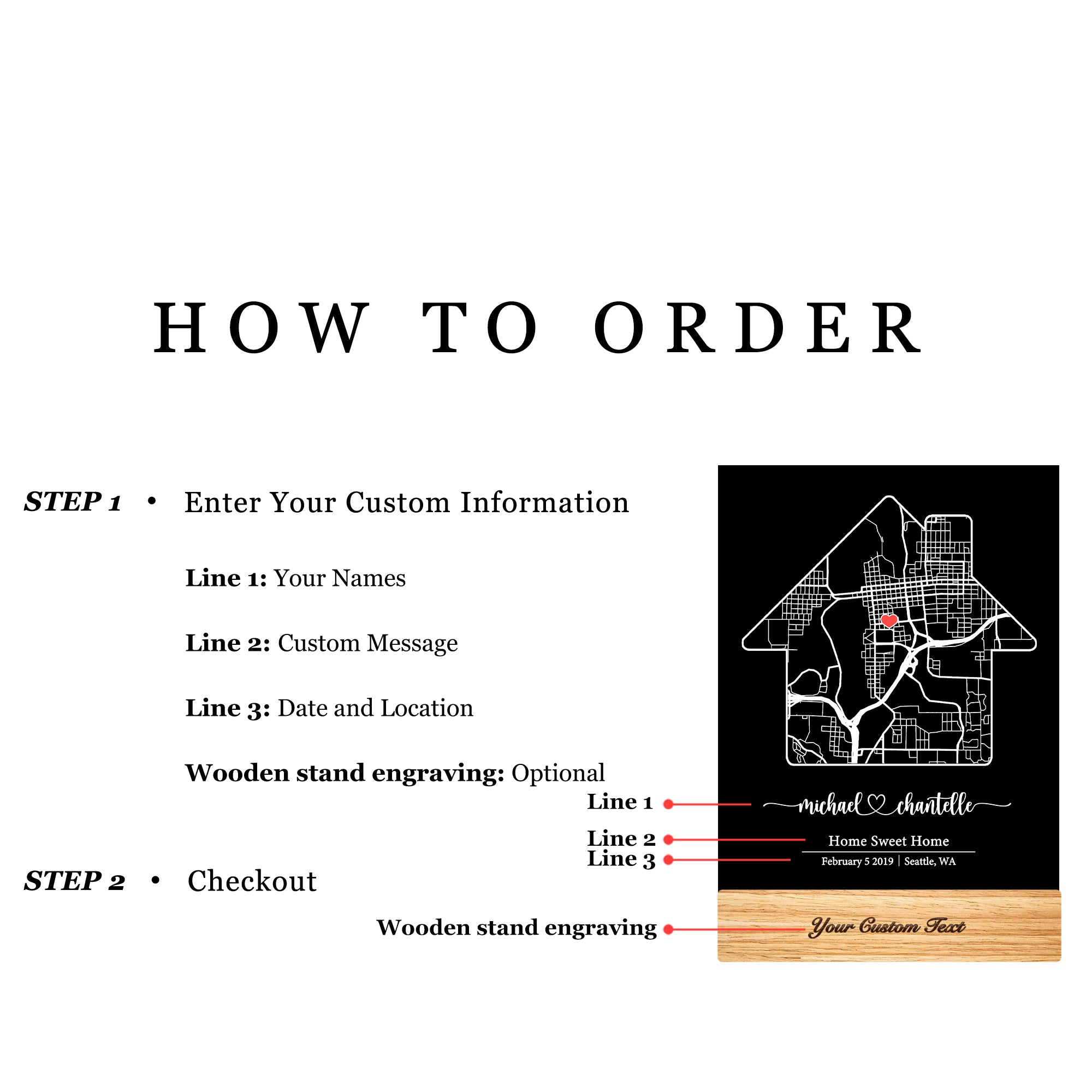 Custom Location Map Acrylic Night Light (MAP04)