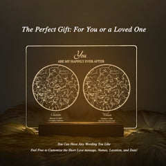 Personalized Night Sky Star Map by Date – Custom Constellation Print & Night Light (STAR01D)