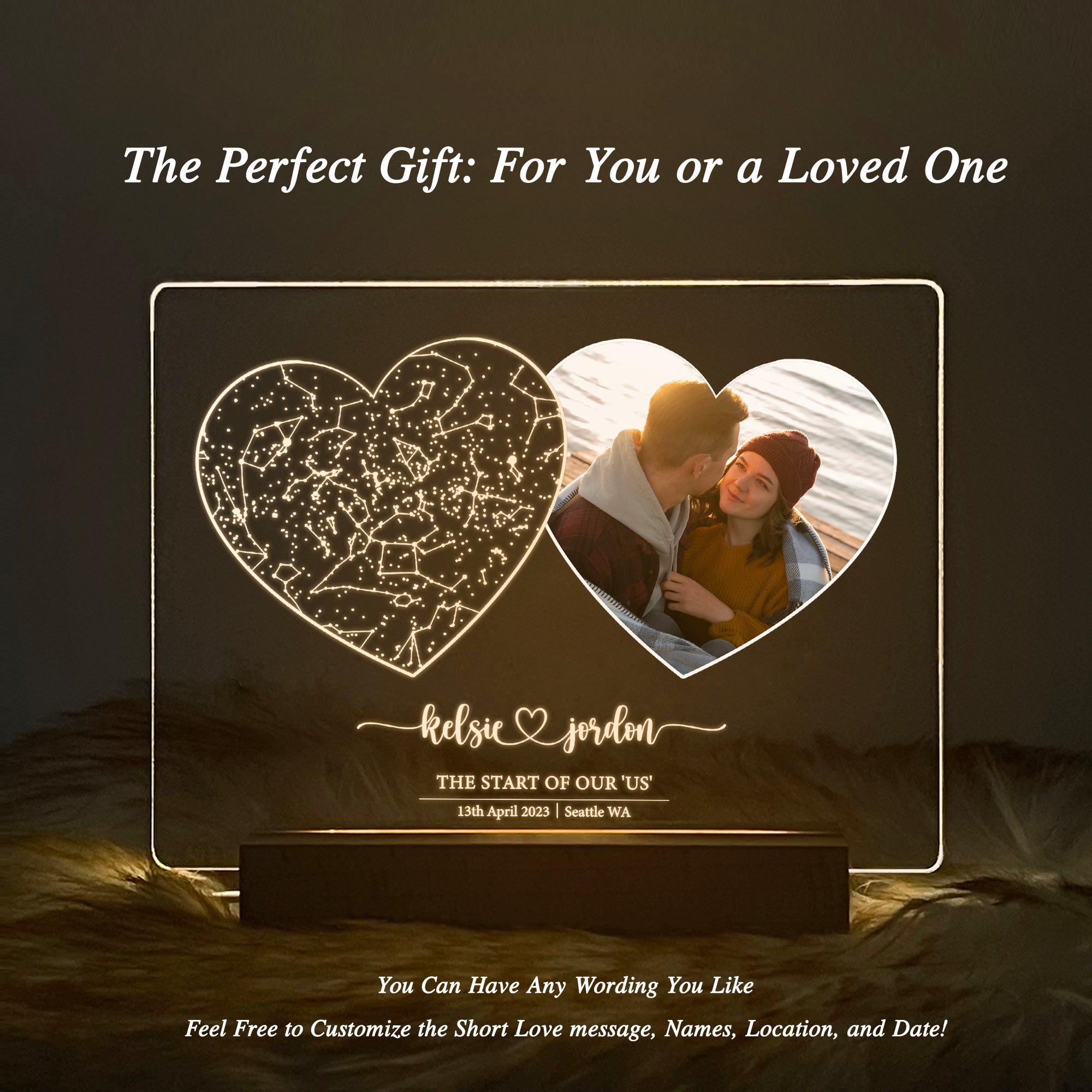 Personalized Star Map and Photo Light (STAR01V)