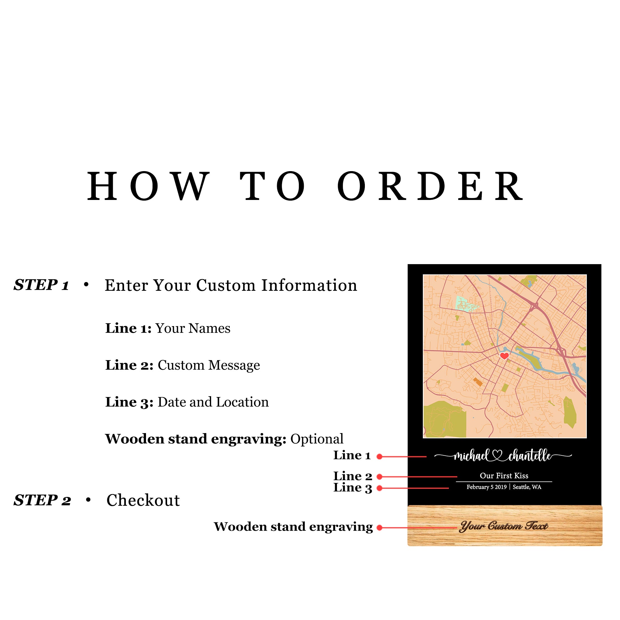 Custom Location Map Acrylic Night Light (MAP12)