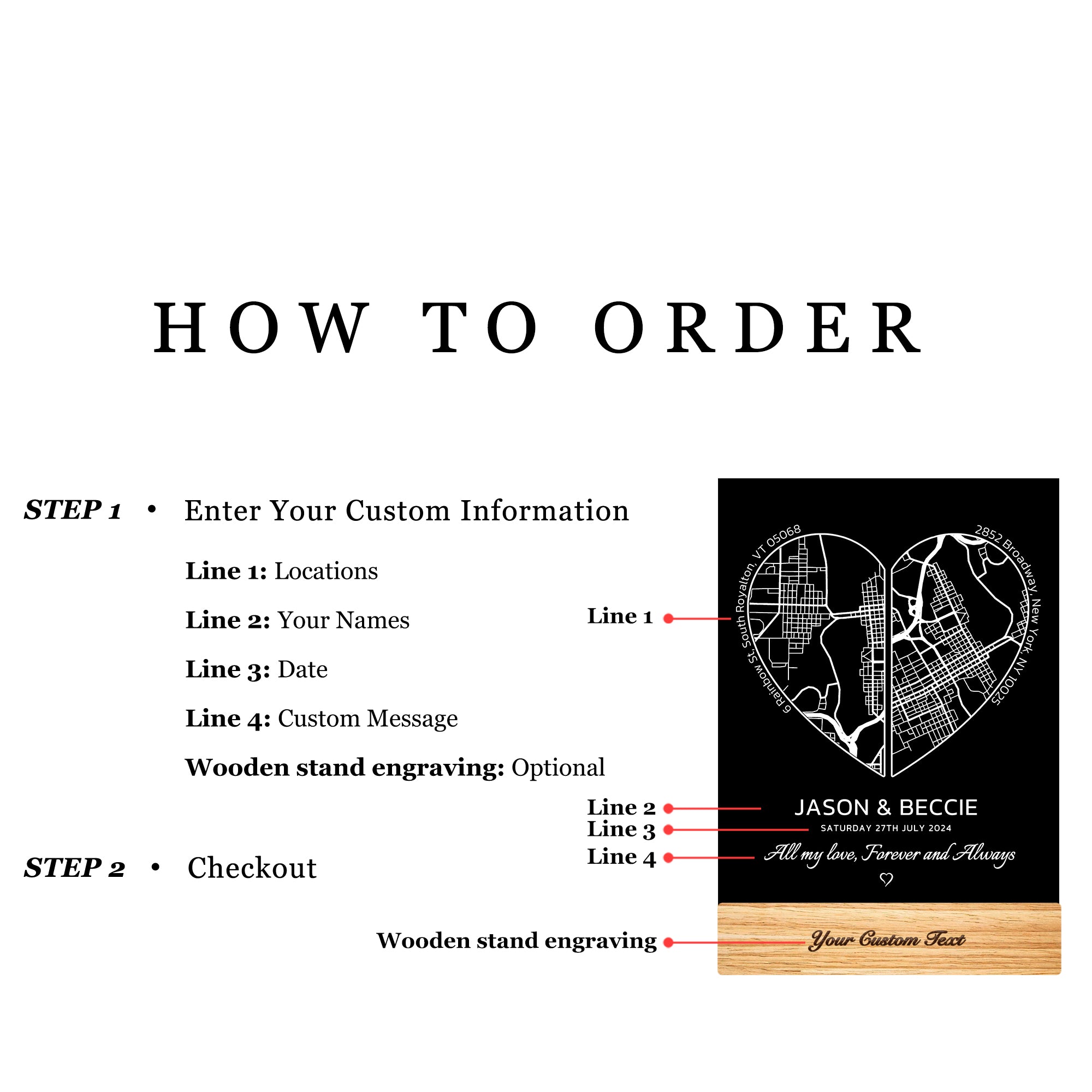 Custom Location Map Acrylic Night Light (MAP10)