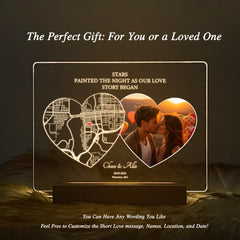 Custom Location Map and Photo Night Light (MAP11)